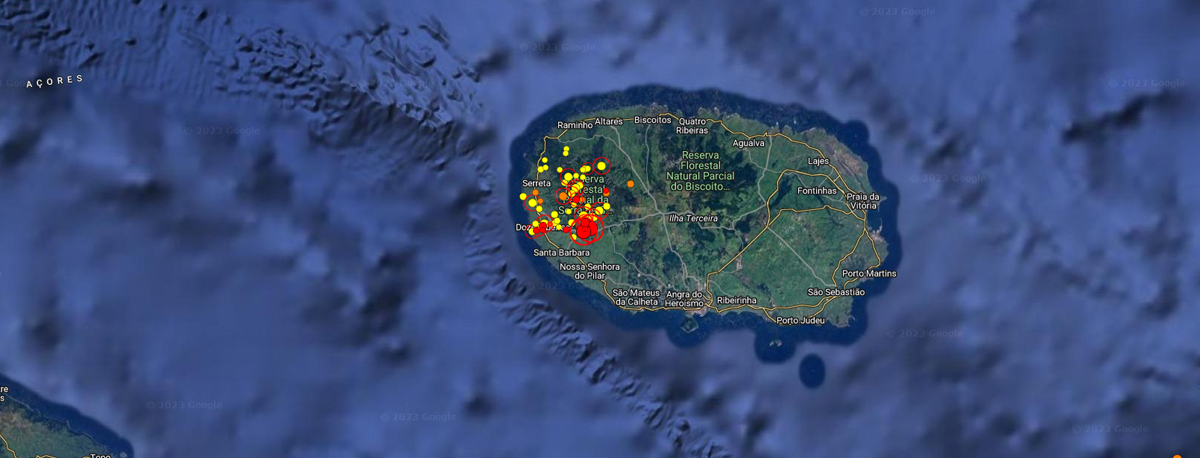 Sismos na ilha Terceira