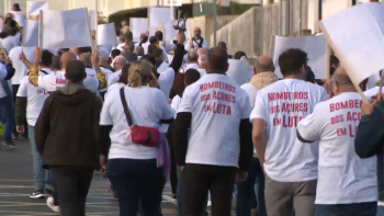 Bombeiros dos Açores em protesto