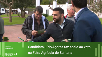 Candidato JPP/Açores faz apelo ao voto na Feira Agrícola de Santana  