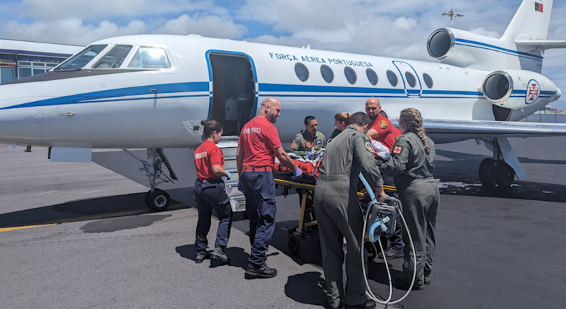 Força Aérea transporta doentes do Hospital de Ponta Delgada