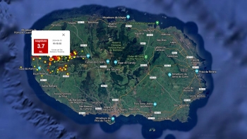 Sismo de magnitude 3,7 e intensidade VI sentido na Terceira