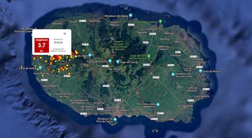 Sismo de magnitude 3,7 e intensidade VI sentido na Terceira