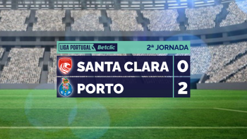 Santa Clara derrotado por 2-0 frente ao FC Porto