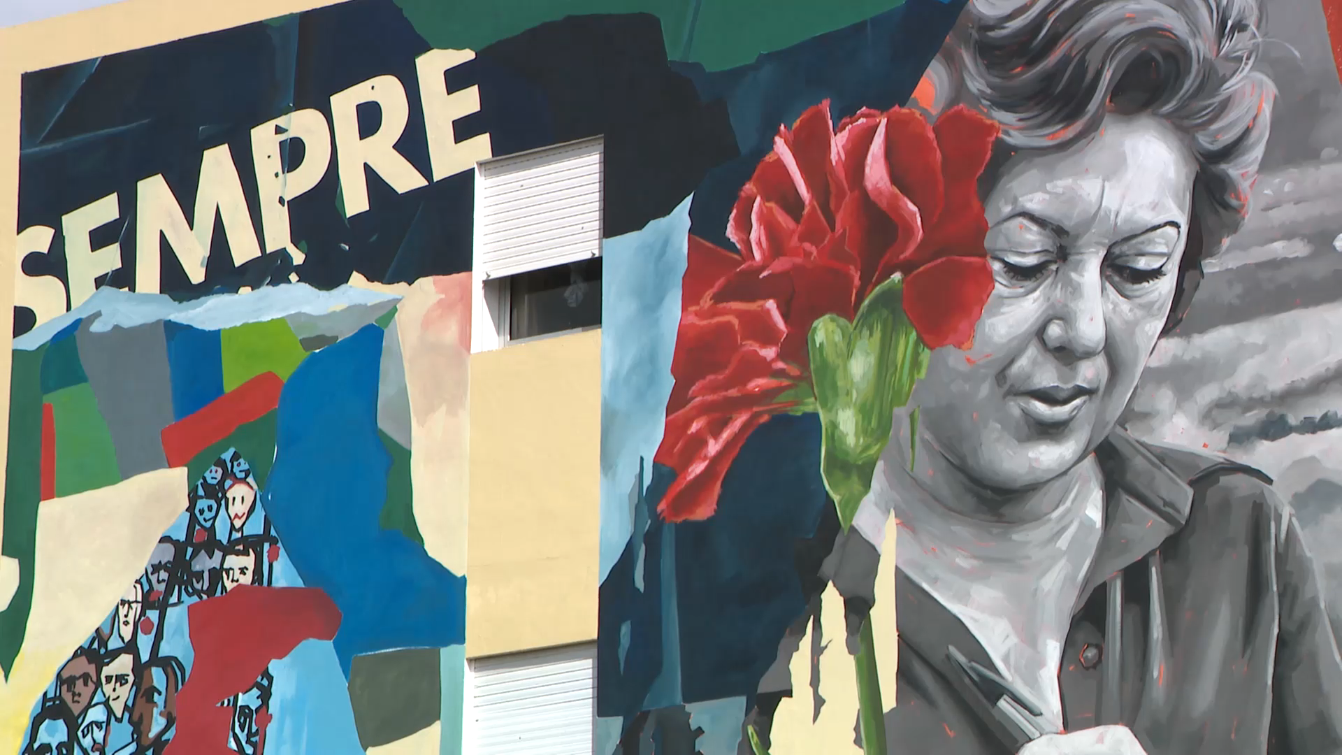 Murais da Liberdade: Natália Correia no mural do duo Ruído - RTP Açores