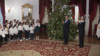 Inaugurada Árvore de Natal da Presidência do Governo com convívio intergeracional 