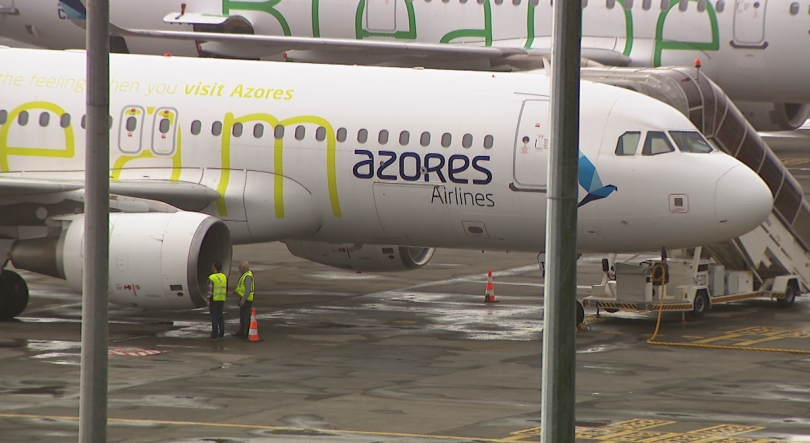 Avião da Azores Airlines imobilizado devido a Bird Strike