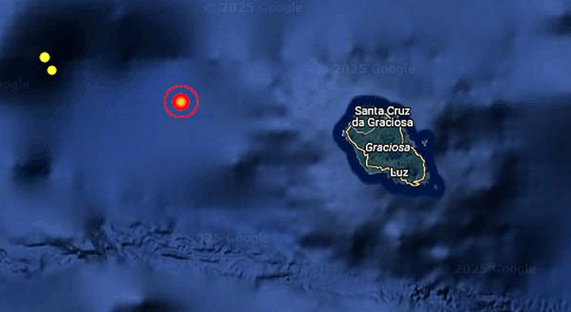 Sismo de magnitude 3,5 sentido na Graciosa