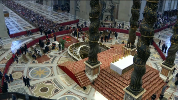 Imagem de Velório do Papa Francisco com trasladação do corpo para a basílica de São Pedro
