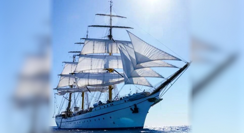 Imagem de Navio alemão SSS Gorch Fock aberto a visitas em Ponta Delgada