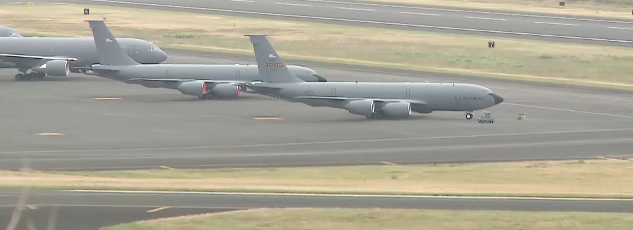 Imagem de Presença reforçada de aviões abastecedores no ar dos EUA na Base das Lajes
