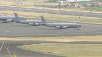Imagem de Presença reforçada de aviões abastecedores no ar dos EUA na Base das Lajes