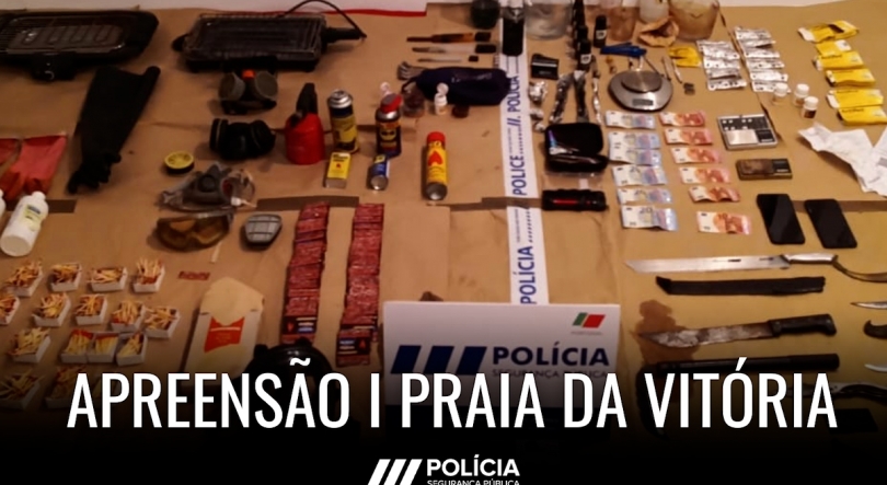 Imagem de Polícia apreende drogas e armas em busca domiciliária na Praia da Vitória