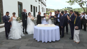 Imagem de Quatro casais casam na Lagoa com a benção de Santo António