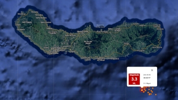 Imagem de Sismo de magnitude 3,3 sentido na Povoação