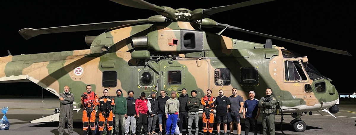 Imagem de Busca e Salvamento: 11 tripulantes salvos ao largo de São Miguel