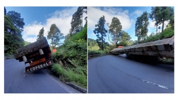 Imagem de Estrada de acesso à Lagoa do Fogo interrompida nos dois sentidos