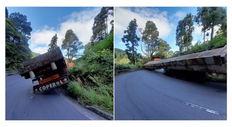 Imagem de Estrada de acesso à Lagoa do Fogo interrompida nos dois sentidos