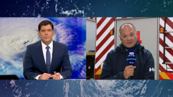 Imagem de Gabrielle: Uma vasta equipa da RTP e Antena 1 Açores acompanhou a passagem da tempestade