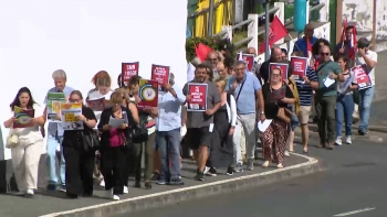 Imagem de Pacote laboral: Trabalhadores e dirigentes sindicais em marcha de protesto em Ponta Delgada