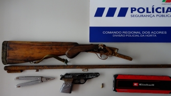Imagem de PSP detém homem por posse ilegal de arma e recupera bens furtados nas Flores