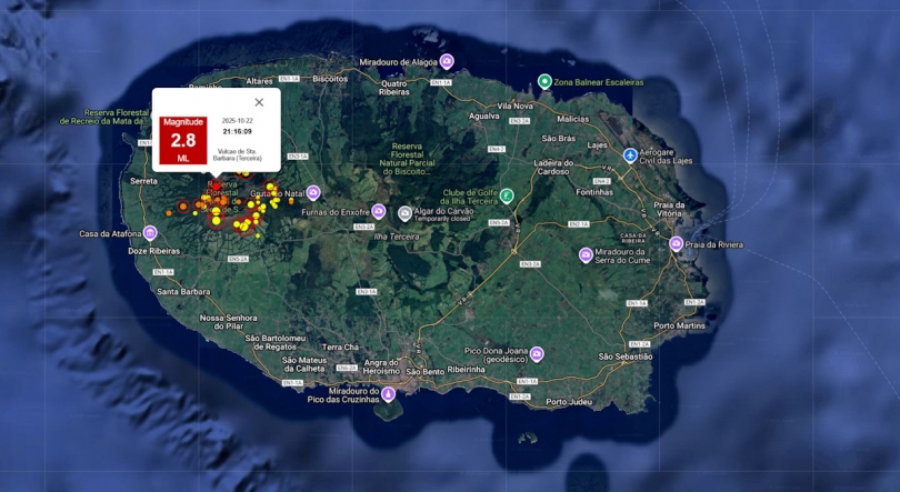 Imagem de Sismo com intensidade IV/V sentido na Terceira