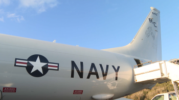 Imagem de Base das Lajes: Aviões P-8 dos EUA lançam sonoboias para deteção de submarinos russos