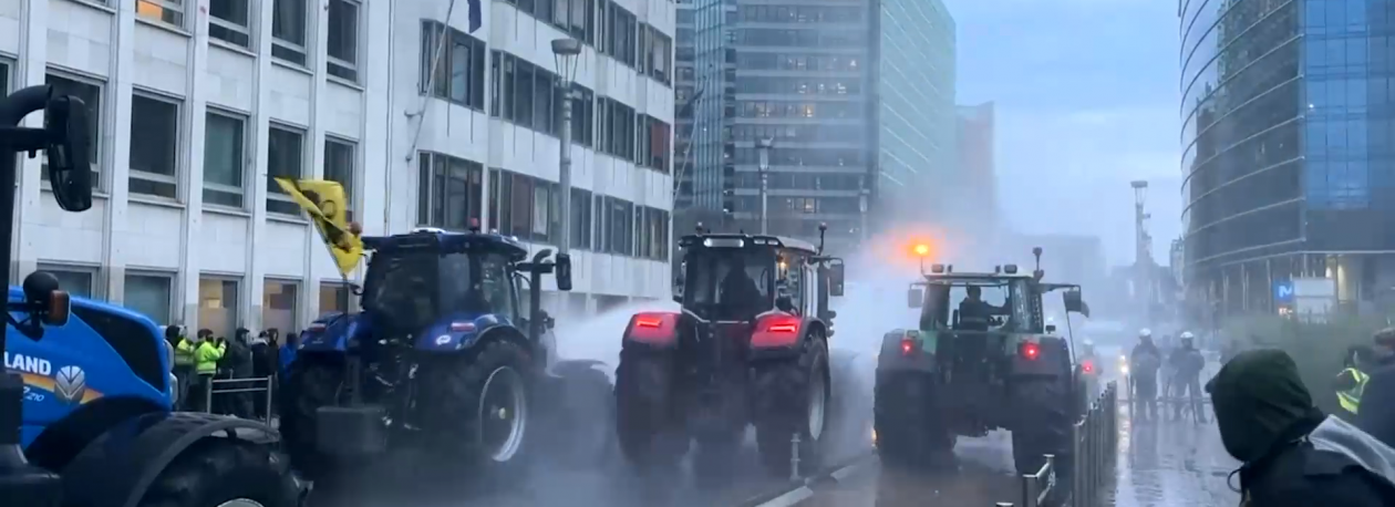 Imagem de Agricultores de vários países estão em protesto em Bruxelas