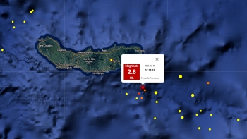 Imagem de Sismo de magnitude 2,8 sentido em São Miguel