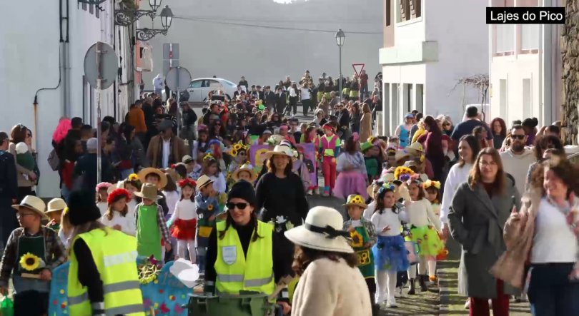 Imagem de Comunidade escolar animou os desfiles de carnaval na ilha do Pico