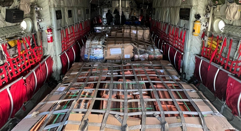 Imagem de Mau tempo: Ação solidária da Força Aérea recolhe toneladas de bens