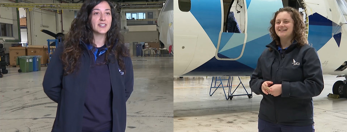 Imagem de Rita e Luana são as primeiras técnicas de manutenção de aeronaves na SATA
