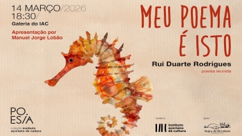 Imagem de Livro que reúne poesia de Rui Duarte Rodrigues lançado hoje no IAC