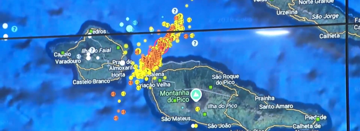 Imagem de Canal Faial-Pico com maior atividade sísmica
