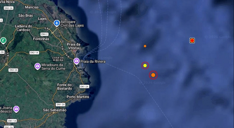 Imagem de Sismo de magnitude 3,2 sentido na ilha Terceira
