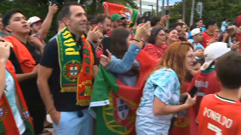 Portugal no Mundial: Comitiva recebida em festa no aeroporto e no hotel
