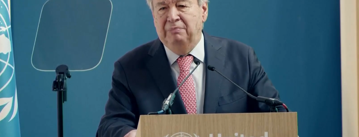 Imagem de Guterres pede a verdade sobre o impacto ambiental da IA