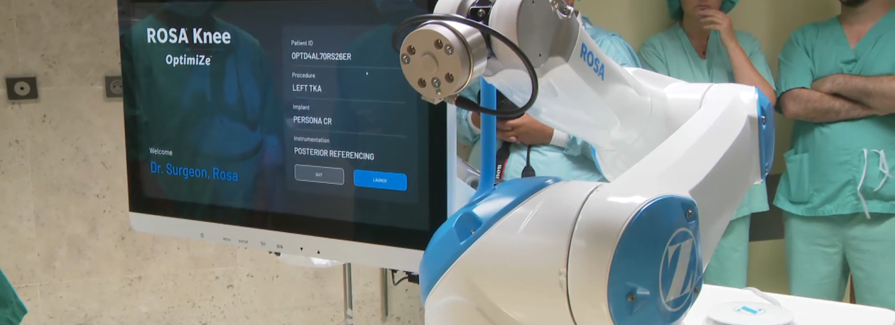Imagem de Realizada hoje a primeira cirurgia assistida por robot ortopédico no HDES