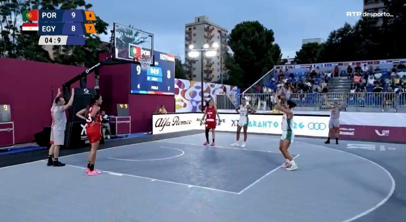 Inês Bettencourt ajuda Portugal a garantir quartos de final do basquetebol 3×3 nos Jogos do Mediterrâneo