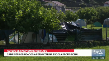 Parque de campismo encerrado: Frequentadores obrigados a pernoitar na escola profissional