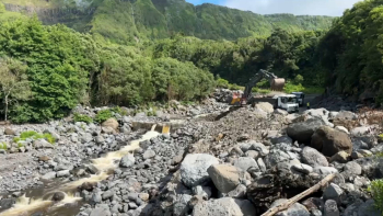 Extração Pedra Ribeira Flores: Retirada de sedimentos foi decidida pelo Governo