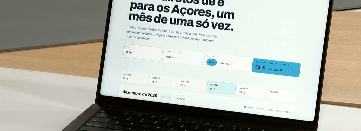 Imagem de Viajar para os Açores: Nova plataforma online rastreia voos e preços