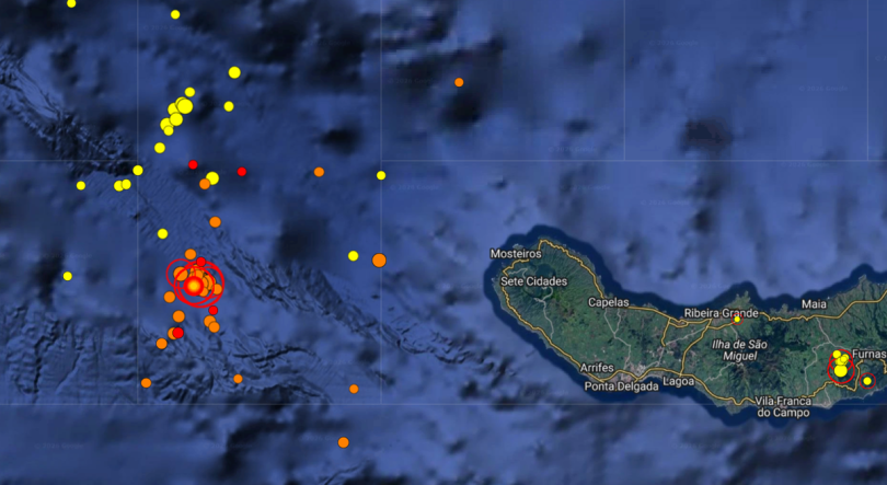 Sismo de magnitude 4,3 sentido em São Miguel e Terceira