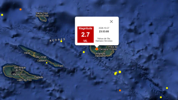 Sismo de magnitude 2,7 sentido na Terceira